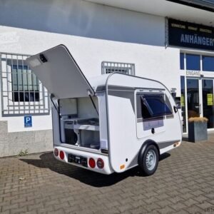 Autoanhänger trailershop Mini Tommy Schlaf-/Küche 750 kg gebremst